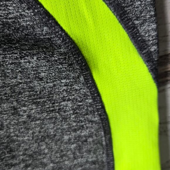 Forever 21 Heather Gray and Neon Yellow Workout Leggings sz XS - Picture 3 of 5